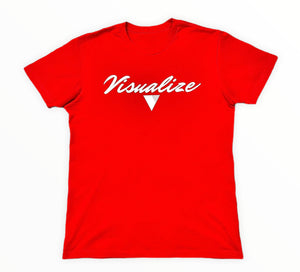 Red VISUALIZE Script Tee