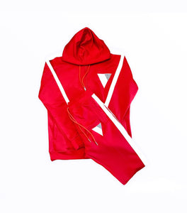 Classic V Logo Sweatsuit Red/White